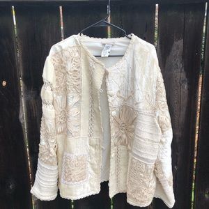 Velvet Embroidered Boho Coat